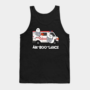 Amboolance EMT Paramedic Halloween Boo Boo Crew Ghost Tank Top